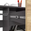AKORD Piksel Kompakt Számítógépasztal Laminált Grafit Szürke/Artisan Tölgy Jobbos
