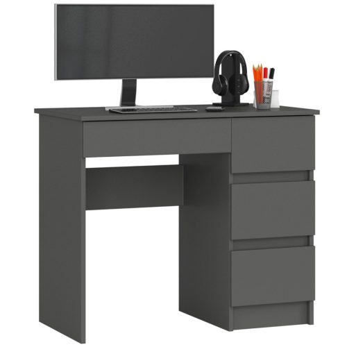 AKORD CLP A-7 Jobboldali Íróasztal Laminált Grafitszürke