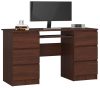 AKORD A-11 Számítógépasztal 6 Fiókos Wenge Laminált