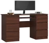 AKORD A-11 Számítógépasztal 6 Fiókos Wenge Laminált