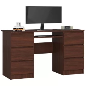 AKORD A-11 Számítógépasztal 6 Fiókos Wenge Laminált