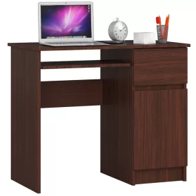   AKORD Piksel Jobbos Számítógépasztal Wenge Laminált 90cm