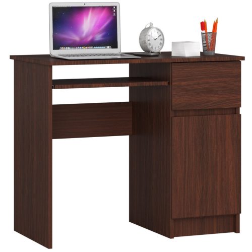 AKORD Piksel Jobbos Számítógépasztal Wenge Laminált 90cm