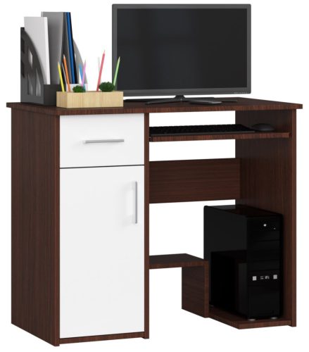 AKORD JAY Számítógépasztal Laminált Wenge-Fehér 90cm