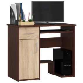 AKORD JAY Laminált Számítógépasztal Wenge Sonoma 90 cm