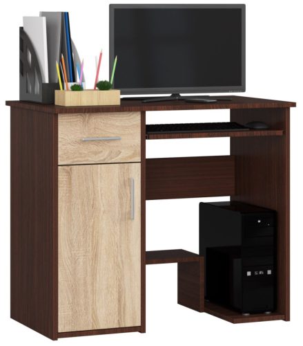 AKORD JAY Laminált Számítógépasztal Wenge Sonoma 90 cm