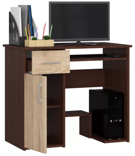 AKORD JAY Laminált Számítógépasztal Wenge Sonoma 90 cm