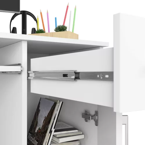 AKORD PIN Kompakt Számítógépasztal Laminált Fehér