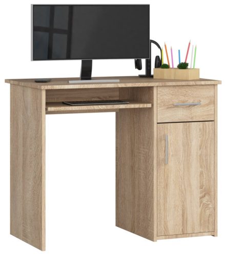 AKORD PIN Sonoma Tölgy Számítógépasztal Laminált Forgácslap
