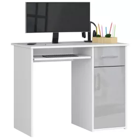 PIN ÍRÓASZTAL FEHÉR / METÁL MAGASFÉNYŰ