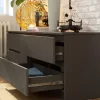 AKORD CLP K160 Komód Laminált Grafitszürke 4 Fiókos