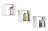 AKORD K Fali Polc Szett 25x25cm Fehér Laminált 3db