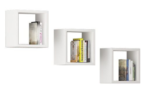AKORD K Fali Polc Szett 25x25cm Fehér Laminált 3db