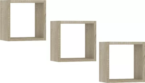 AKORD K Sonoma Tölgy Fali Polc Szett 25x25cm
