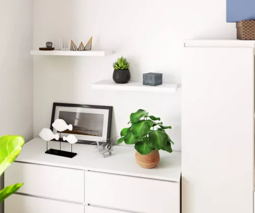 AKORD PS-3 Fali Polc 60cm Fehér Laminált
