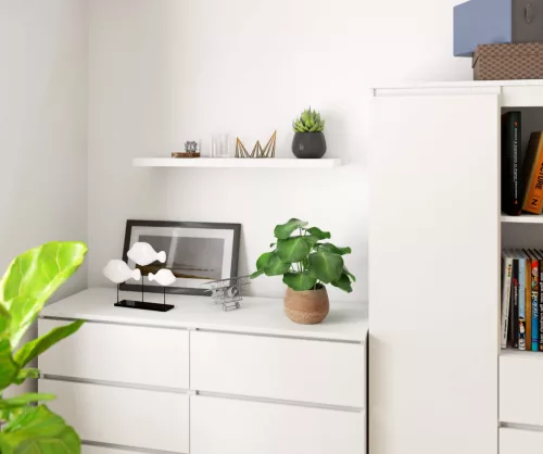 AKORD PS-4 80cm Fali Polc Laminált Fehér Matt