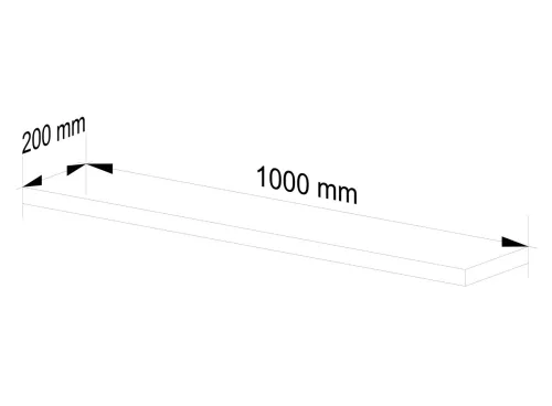 AKORD PS-5 Fali Polc 100cm Fehér Laminált