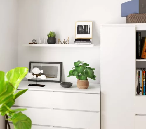 AKORD PS-5 Fali Polc 100cm Fehér Laminált