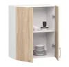 AKORD Lima W60 Faliszekrény Laminált Fehér-Sonoma Tölgy