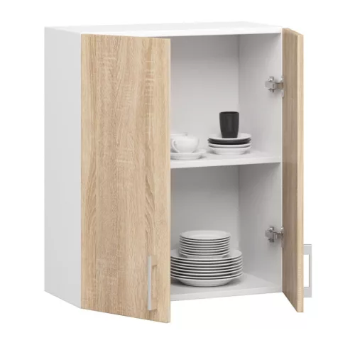AKORD Lima W60 Faliszekrény Laminált Fehér-Sonoma Tölgy