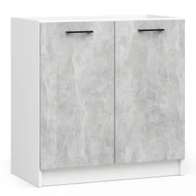 AKORD Oliwia Mosogatószekrény Laminált Fehér-Beton Matt