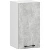 AKORD Oliwia Fali Konyhaszekrény Laminált Fehér-Beton Matt 40cm