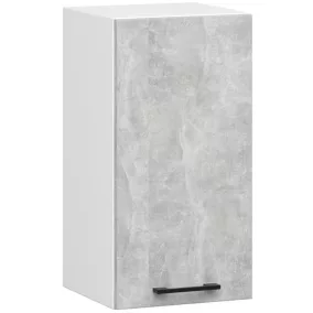   AKORD Oliwia Fali Konyhaszekrény Laminált Fehér-Beton Matt 40cm