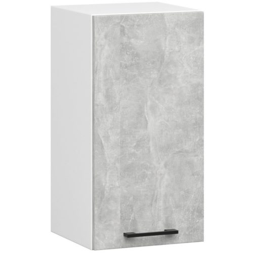 AKORD Oliwia Fali Konyhaszekrény Laminált Fehér-Beton Matt 40cm