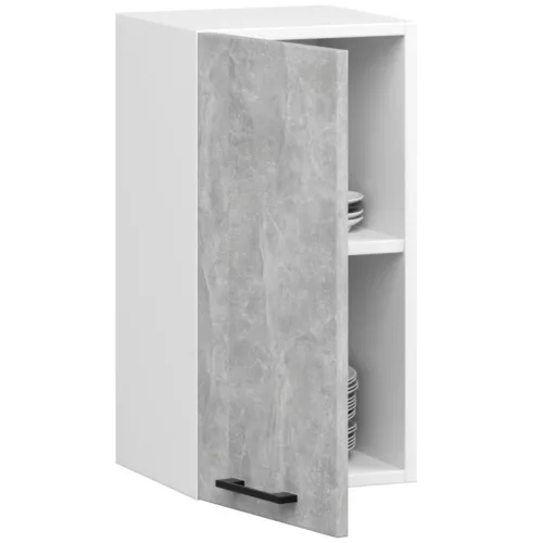 AKORD Oliwia Fali Konyhaszekrény Laminált Fehér-Beton Matt 40cm