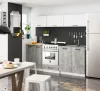 AKORD Oliwia 80 Konyhai Szekrény Fehér-Beton Laminált Munkalappal