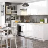 AKORD Oliwia Fali Konyhaszekrény Magasfényű Fehér
