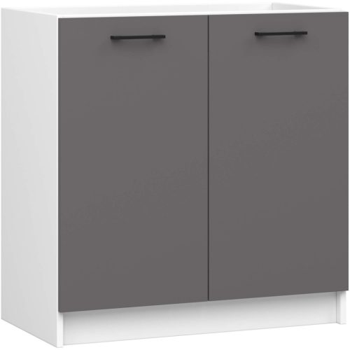 AKORD Oliwia Mosogatószekrény Laminált Fehér-Szürke Matt 80cm