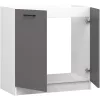 AKORD Oliwia Mosogatószekrény Laminált Fehér-Szürke Matt 80cm