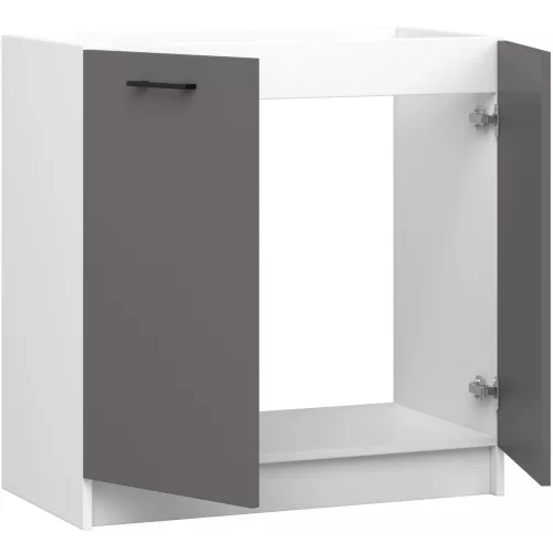 AKORD Oliwia Mosogatószekrény Laminált Fehér-Szürke Matt 80cm