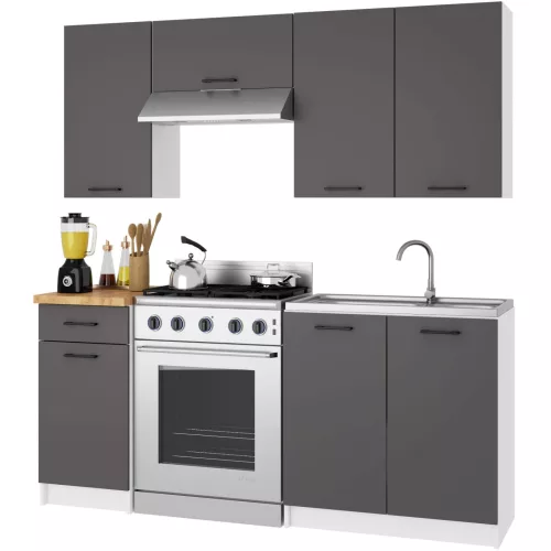 AKORD Oliwia Mosogatószekrény Laminált Fehér-Szürke Matt 80cm