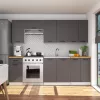 AKORD Oliwia Mosogatószekrény Laminált Fehér-Szürke Matt 80cm