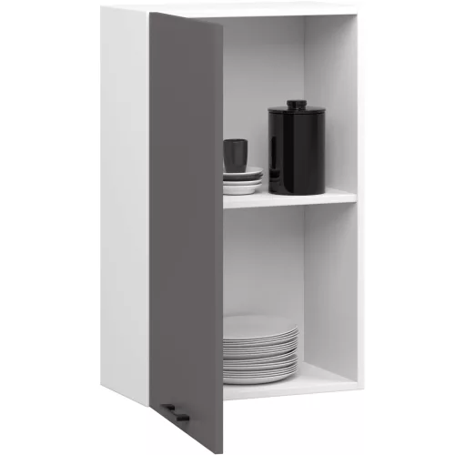 AKORD Oliwia Fali Konyhaszekrény Laminált Fehér-Grafit Matt 50 cm