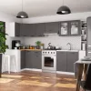 AKORD Oliwia Fali Vitrines Konyhaszekrény Fehér/Szürke 80 cm