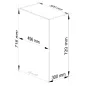 AKORD Oliwia Fali Konyhaszekrény Matt Fehér 50cm