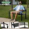AKORD Classico kerti pad fém fekete ażúr öntöttvas hátlappal 127 cm