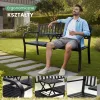 AKORD DUO Kerti Pad Fém Fekete Integrált Asztallal 135 cm