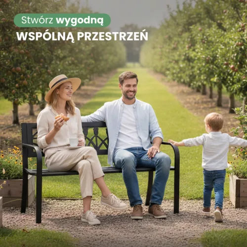 AKORD Lissa Fém Kerti Pad Tulipán Mintával Fekete