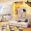 AKORD ACTIV 160x80 Gyerekágy Laminált Fehér Védőkorláttal