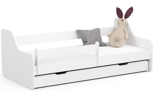 AKORD ACTIV 180x80 Gyerekágy Laminált Fehér Védőkorláttal