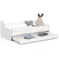   AKORD ACTIV 180x80 Gyerekágy Laminált Fehér Védőkorláttal