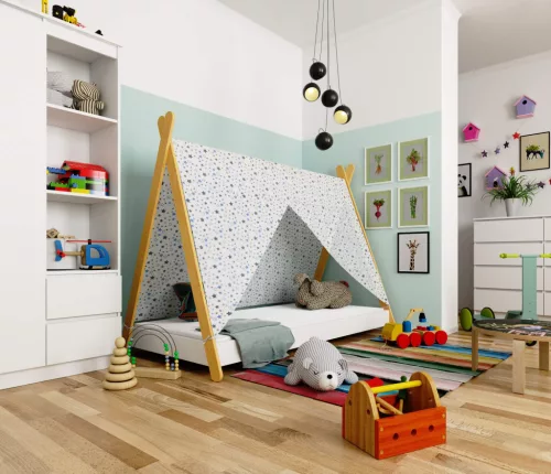 AKORD GEM Tipi Gyerekágy Laminált Fehér 160x80