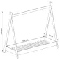 AKORD GEM Tipi Gyerekágy Laminált Fehér 180x80