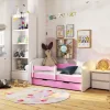 AKORD Smile Gyerekágy 140x70 Rózsaszín Laminált Védőkorláttal