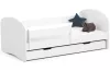 AKORD Smile 160x80 Gyerekágy Laminált Fehér Védőkorláttal