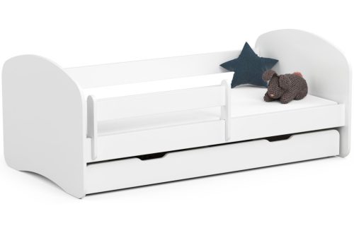 AKORD Smile 160x80 Gyerekágy Laminált Fehér Védőkorláttal